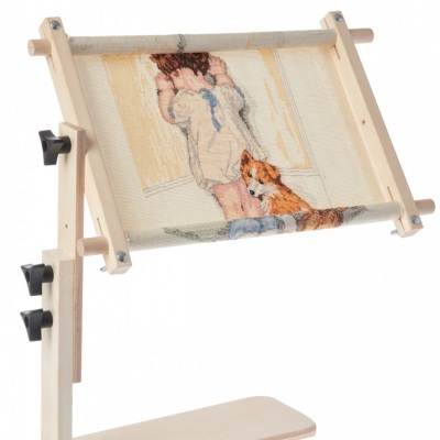  FA Edmunds Adjustable Hands Free Stitch and Scroll Lap/Table  Frame, 8.50 x 18 inch